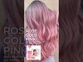 Rose Gold hair never looked this vibrant. get it with our hair colors #haircolor #hairdye #pinkhair