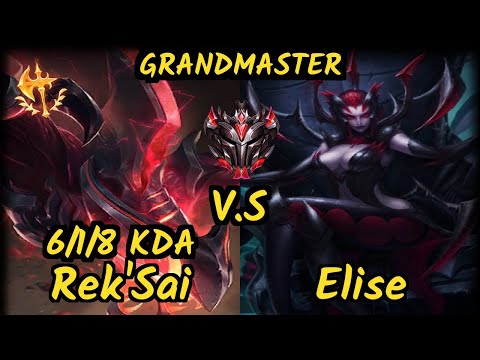 OPT Meteos (REK'SAI) vs ELISE - 6/1/8 KDA JUNGLE GAMEPLAY - NA Ranked GRANDMASTER