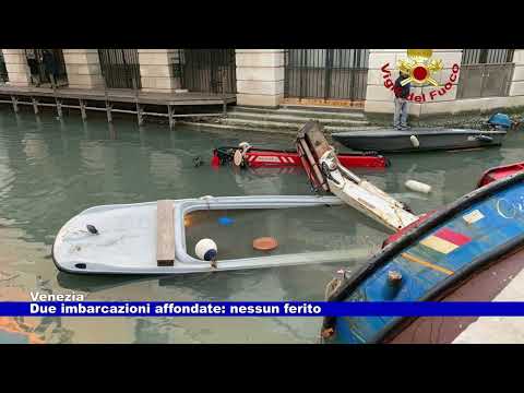 Venezia. Due imbarcazioni affondate: nessun ferito