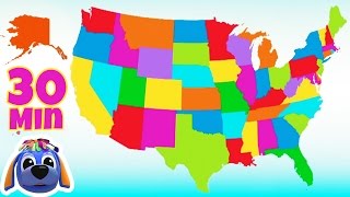 Nursery Rhymes and Kids Songs | 50 States That Rhyme | Raggs TV