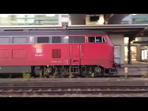 218 406-7 Guste fährt in die Abstellung in Regensburg 