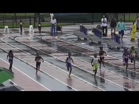 Girls 100m Dash 7-8 Year Old Semi Finals Heat 1 - 44th Annual Northwest Track and Field Classic 2019