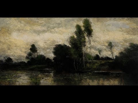 Study after: Jules Dupre Landscape 5x10 Tonalist Landscape Oil Painting