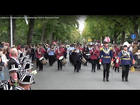 Neuss-Norf: Anniversary parade of the riflemen at the 2025 rifle festival in Neuss-Norf.