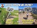 Better Follow Me Drone For Cyclists DJI Neo 2 Vs HoverAIR X1