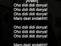 Donya - Arash ft. Shaggy LYRICS 