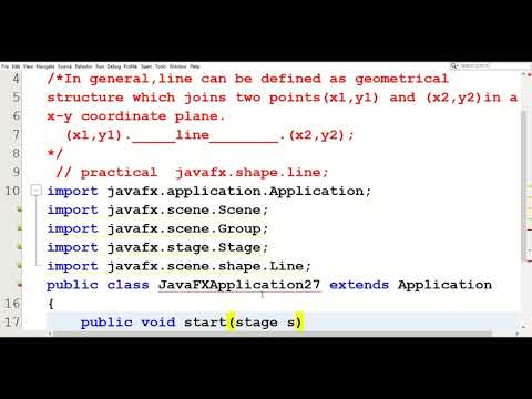 JavaFx line program | JavaFx  Tutorial for beginner | 2D Shape line Example |Netbeans IDE