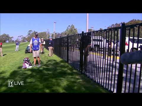 Phil Mickelson's Stands Out of Bounds to Hit His Shot - Golf Rules