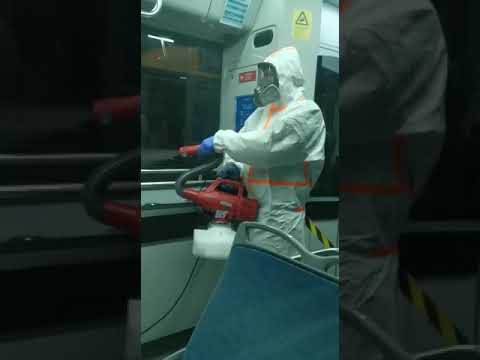 Limpeza por nebulização nos autocarros da STCP
