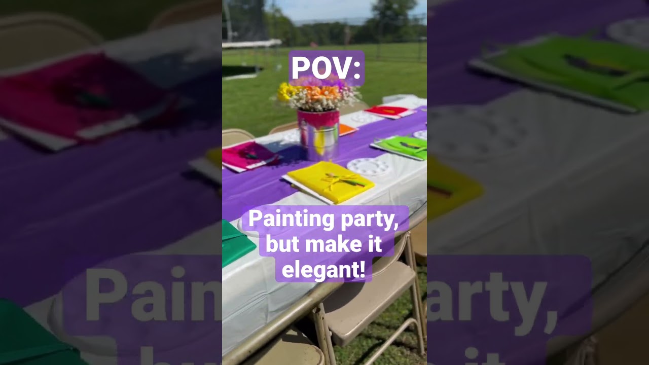 Paint Themed Birthday Party / Birthday Party Ideas #birthdayparty #diybirthdaydecor 💜🎨