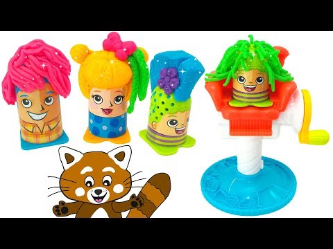 Pukkins leker frisör   lek och lär dig färger med rolig trolldeg på vår barnkanal   Lek Med Oss