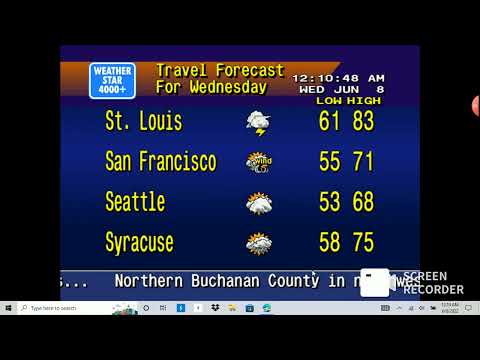 severe thunderstorm warning on weather star 4000 +