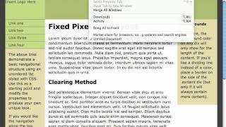 CSS Layouts Part 2 - fixed pixel explained