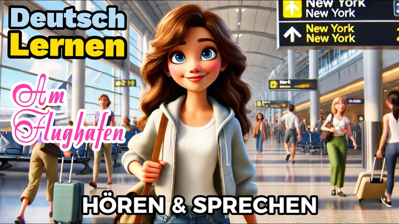 Deutsch Lernen| Am Flughafen| Sprechen & Hören| Deutschkurs| Geschichte & Wortschatz