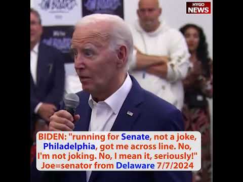 Delaware Sen. BIDEN: Philadelphia got me across the line, rambling & incoherent, brags small crowds