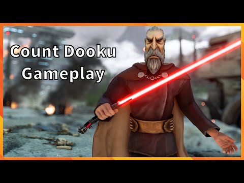 TCW Count Dooku Gameplay Star Wars Battlefront 2