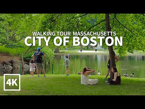 [4K] BOSTON TRAVEL - Boylston Street & Public Garden, Massachusetts, EUA, Viagens - 4K UHD