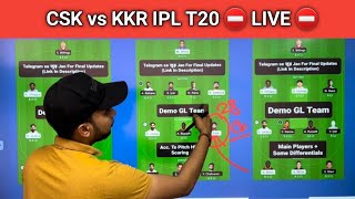 CSK vs KOL LIVE Dream11 Team GL Tips 🤑 | CSK vs KKR Dream11 T20|CSK vs KOL DREAM11