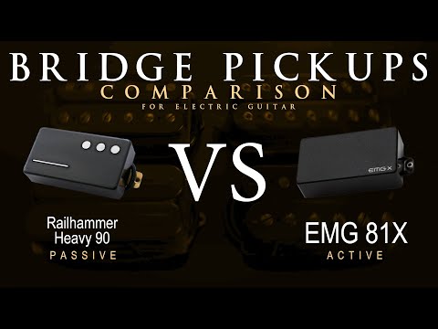 Railhammer HEAVY 90 vs EMG 81X - Bridge Guitar Pickup Comparison Tone Demo