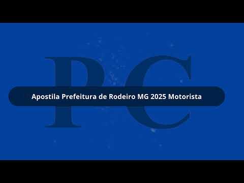 Apostila Prefeitura de Rodeiro MG 2025 Motorista