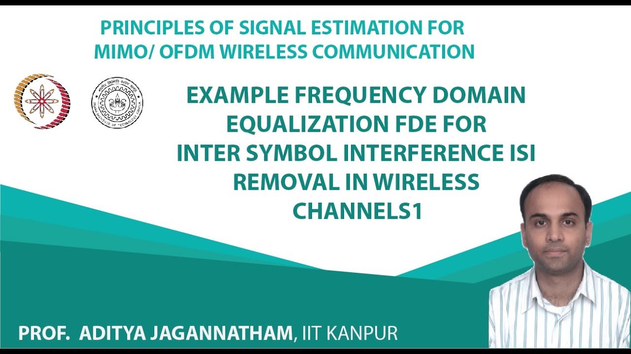 Example Frequency Domain Equalization FDE for Inter Symbol Interference ISI Removal in