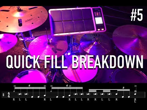Quick Drum Fill Breakdown #5 - Lose My Breath Sextuplet Fill