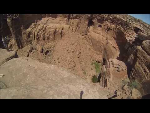 Canyon Rope Swing of Insanity! Canyon Cliff Jump
