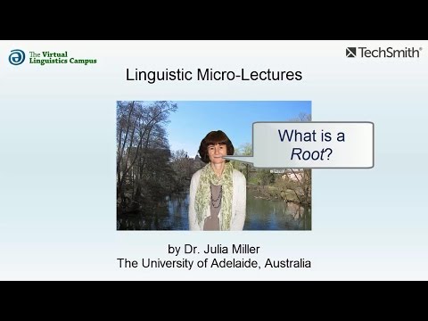 MOR_024 - Linguistic Micro-Lectures: Roots