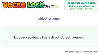 Video thumbnail for object pronoun