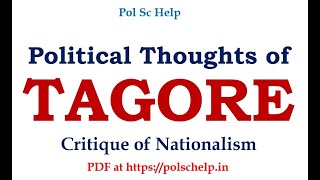 Political Thoughts of Rabindranath Tagore: His Critique of Nationalism