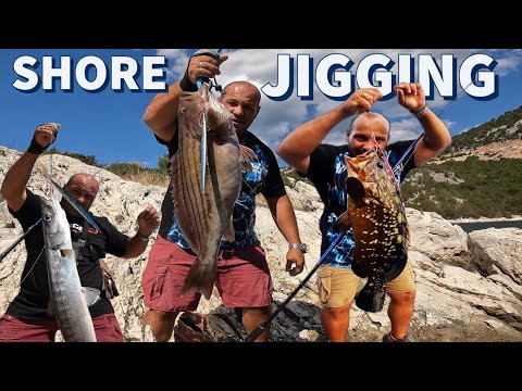 Shore Jigging: I got BIG fish in a tragic 💩 place, and I got nothing in the feeding frenzy!🤣🤣😱😱