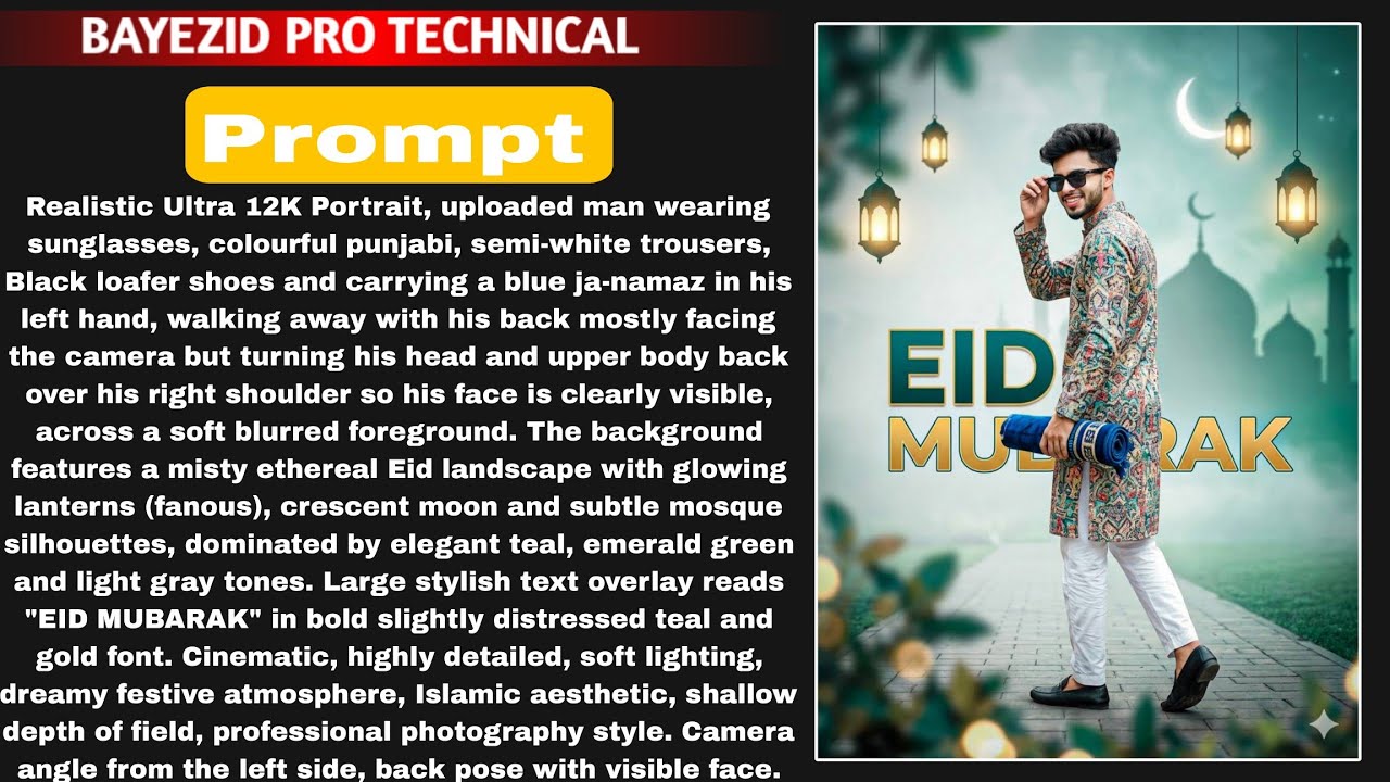 Top 10 Trending Eid Mubarak Photo Editing Gemini Prompts | Eid Mubarak Prompts | Gemini Prompts