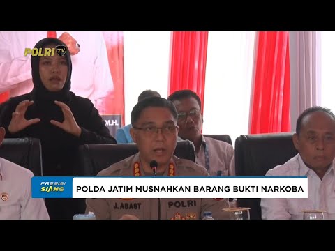 POLDA JATIM MUSNAHKAN BARANG BUKTI NARKOBA