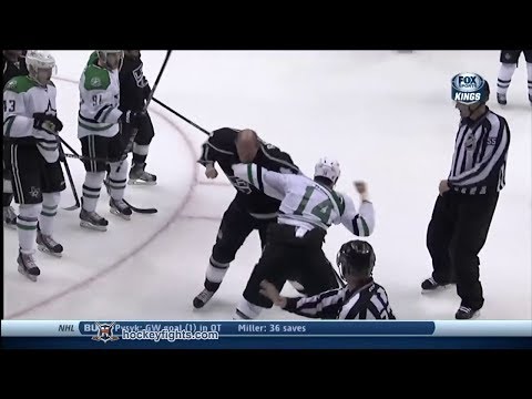 Jamie Benn vs Robyn Regehr Dec 23, 2013