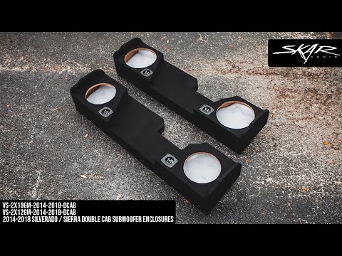 All New Skar Audio Subwoofer Enclosures for 2014-2018 Silverado / Sierra Double Cab Trucks