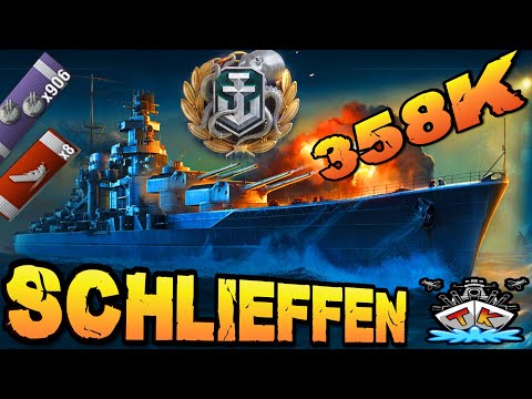 Schlieffen drückt 358K & 8 KILLS!!! "300K Club"⚓️ in World of Warships 🚢