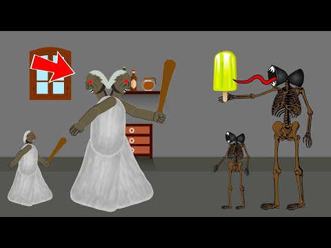 Granny vs Siren Head, Granny Baby Siren Baby Animation Drawing Cartoons 2 HD