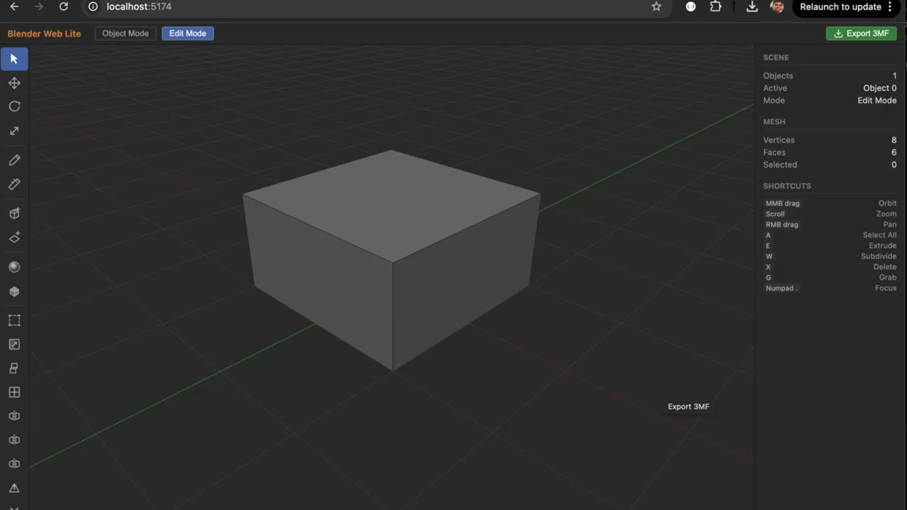 Blender Web project preview