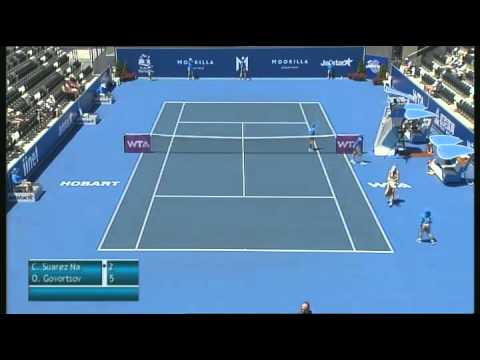 Full Match: Carla Suarez Navarro vs Olga Govortsova, Moorilla Hobart International 2013
