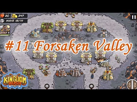 Kingdom Rush Level 11 - Forsaken Valley [Hard Difficulty - 3 stars]
