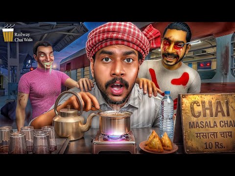 Selling Chai at Haunted indian Railway Station 😱!!