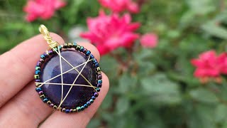 Easy Wire and Bead Beginner Pendant September Craft Along Project