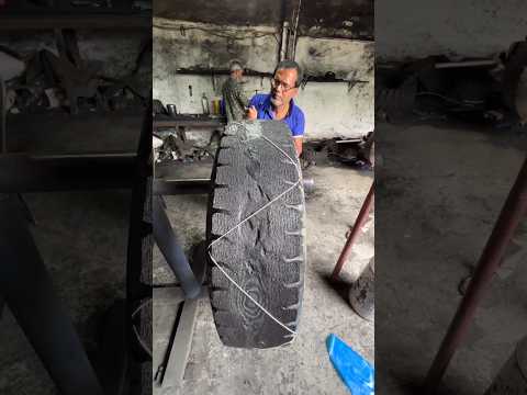 The Most Amazing Process of Retreading Old Tyre #shortvideo #shorts