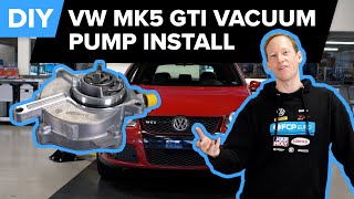 Volkswagen FSI EA113 Mk5 GTI Brake Vacuum Pump Replacement DIY (06-08 VW GTI/GLI, Mk6 Golf R, B7 A4)