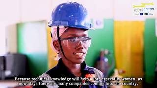 Meet Aretha G. Soloman an Apprentice Studying Boiler Making at the (AML) VTC in Yekepa