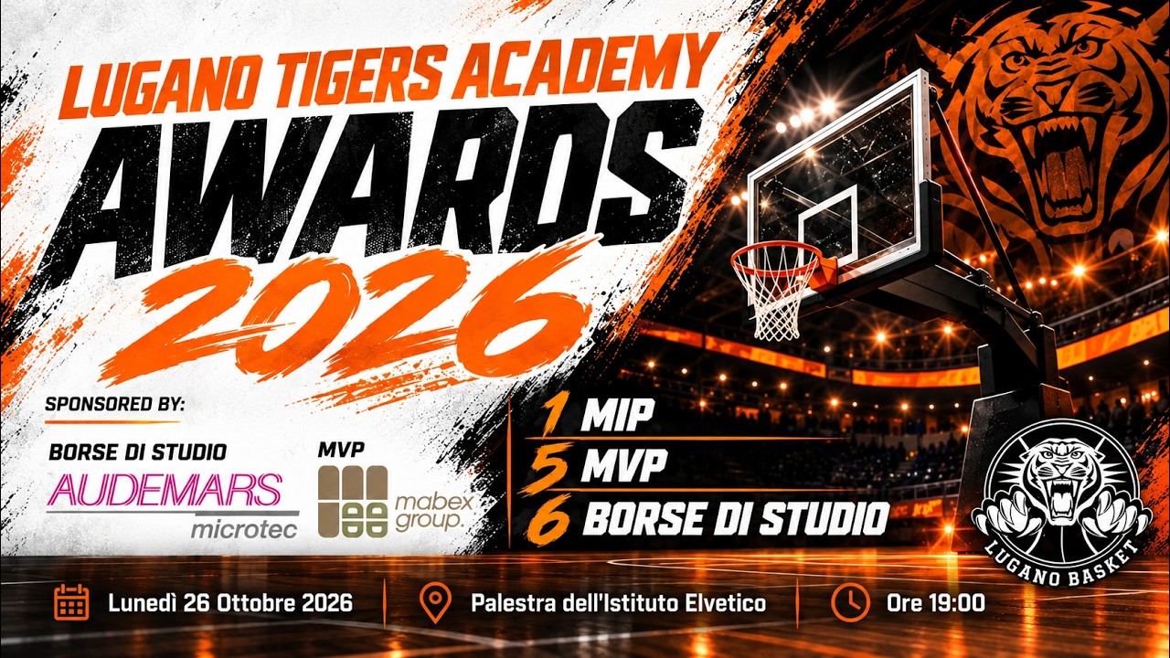 🏆 Lugano Tigers Academy Awards 2026 | Premiazione LIVE #lugano #luganotigers #swissbasketball