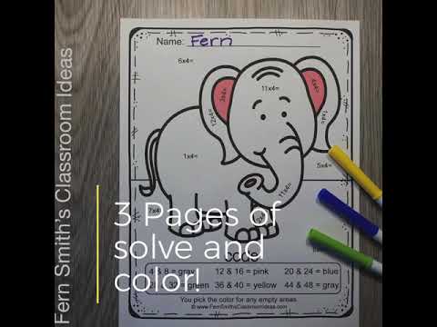 Color By Number Multiply With 4