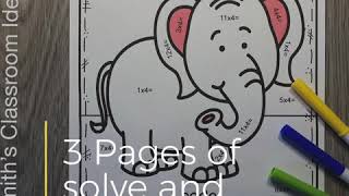 Color by Number Multiply with 4
