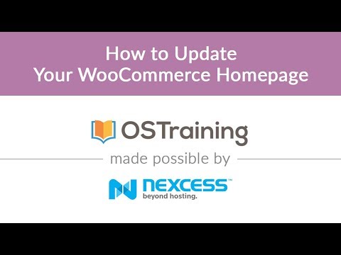 WooCommerce Lesson 11 How to Update Your WooCommerce Homepage