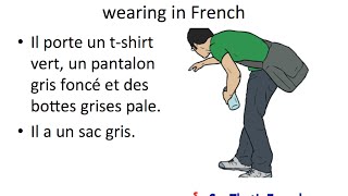 How to Describe What Someone is Wearing in French
